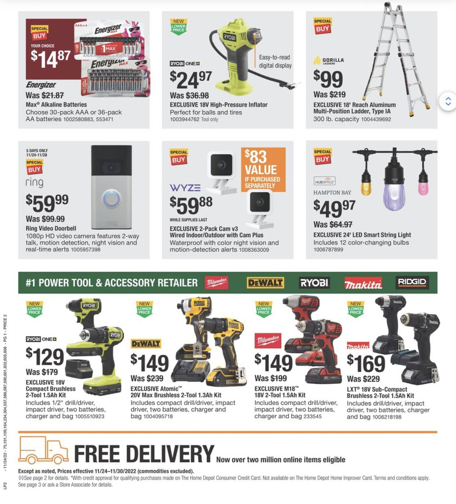Home Depot Black Friday sale 2022: bag DIY bargains and more