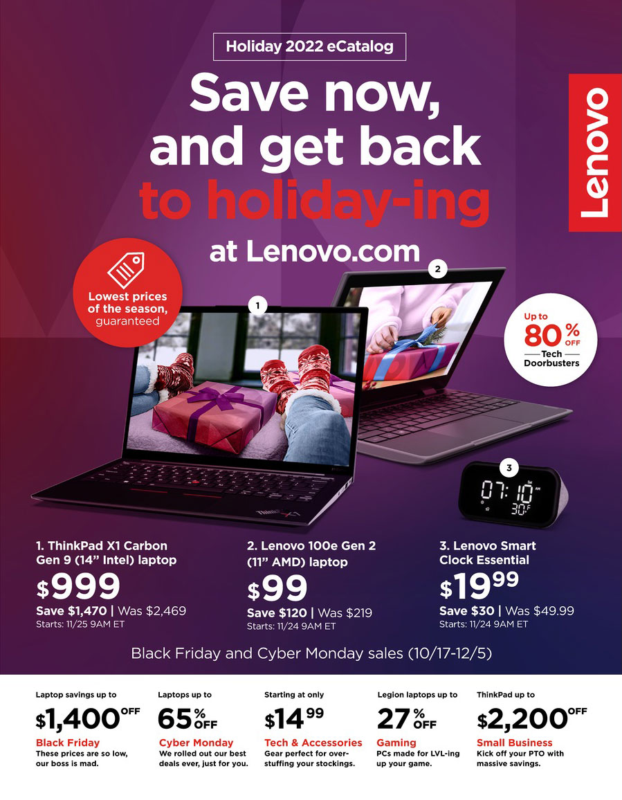 Lenovo Black Friday 2023 Ad