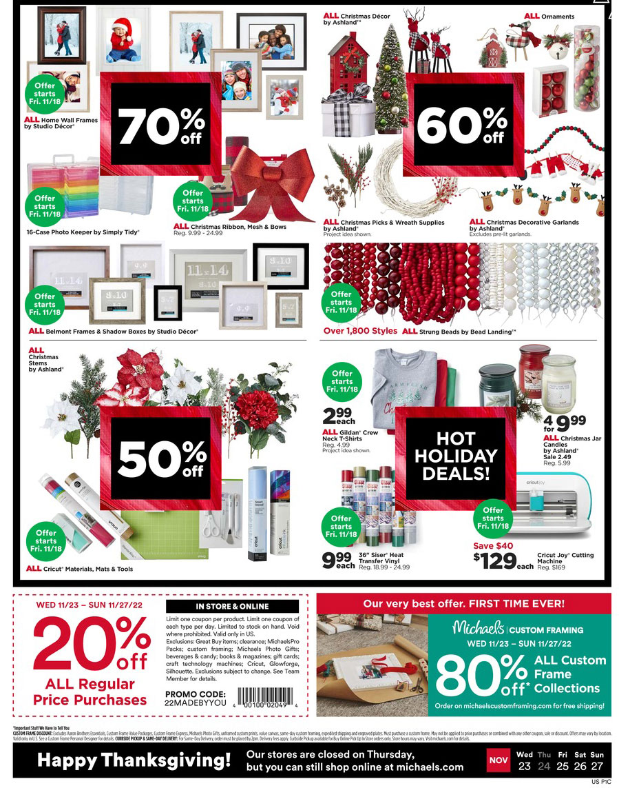 Michaels Black Friday 2023 - Ad & Deals