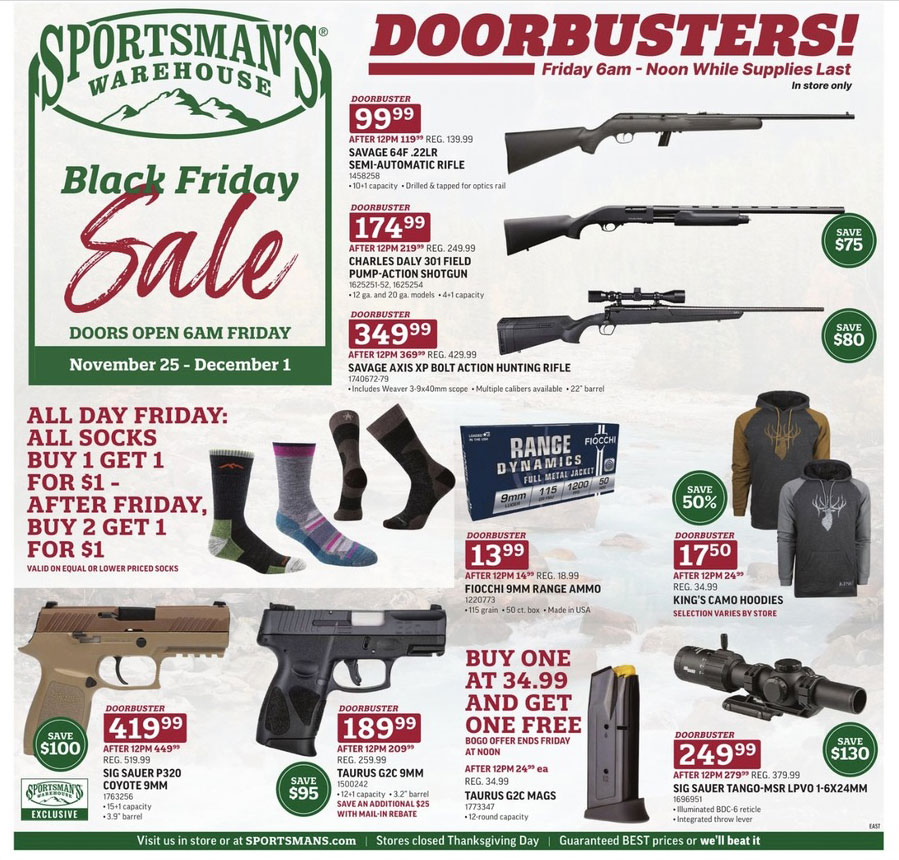 Sportsman's Warehouse Black Friday 2023 Ad