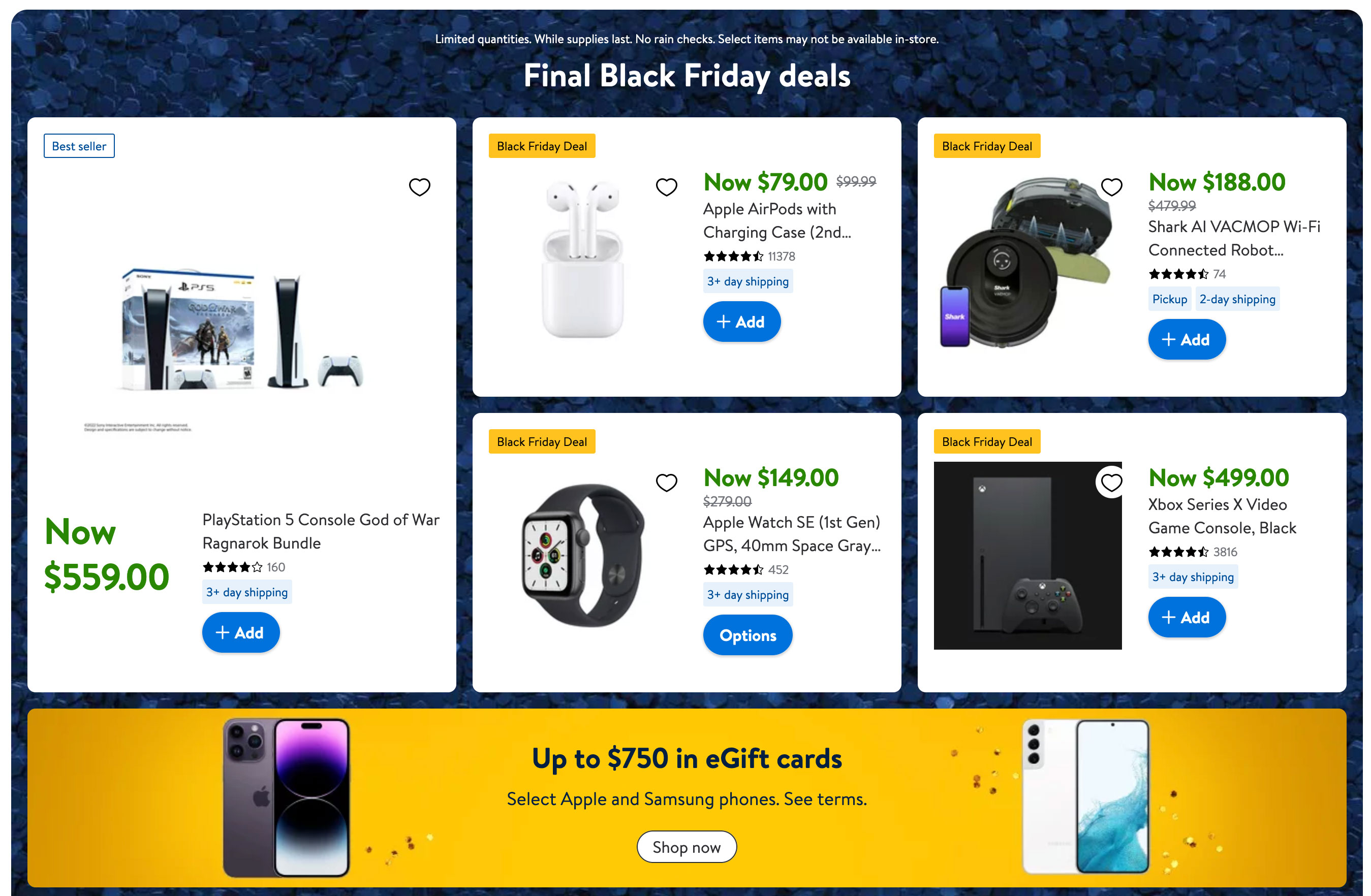 walmart black friday sales tomorrow